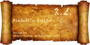 Kuchár Leila névjegykártya